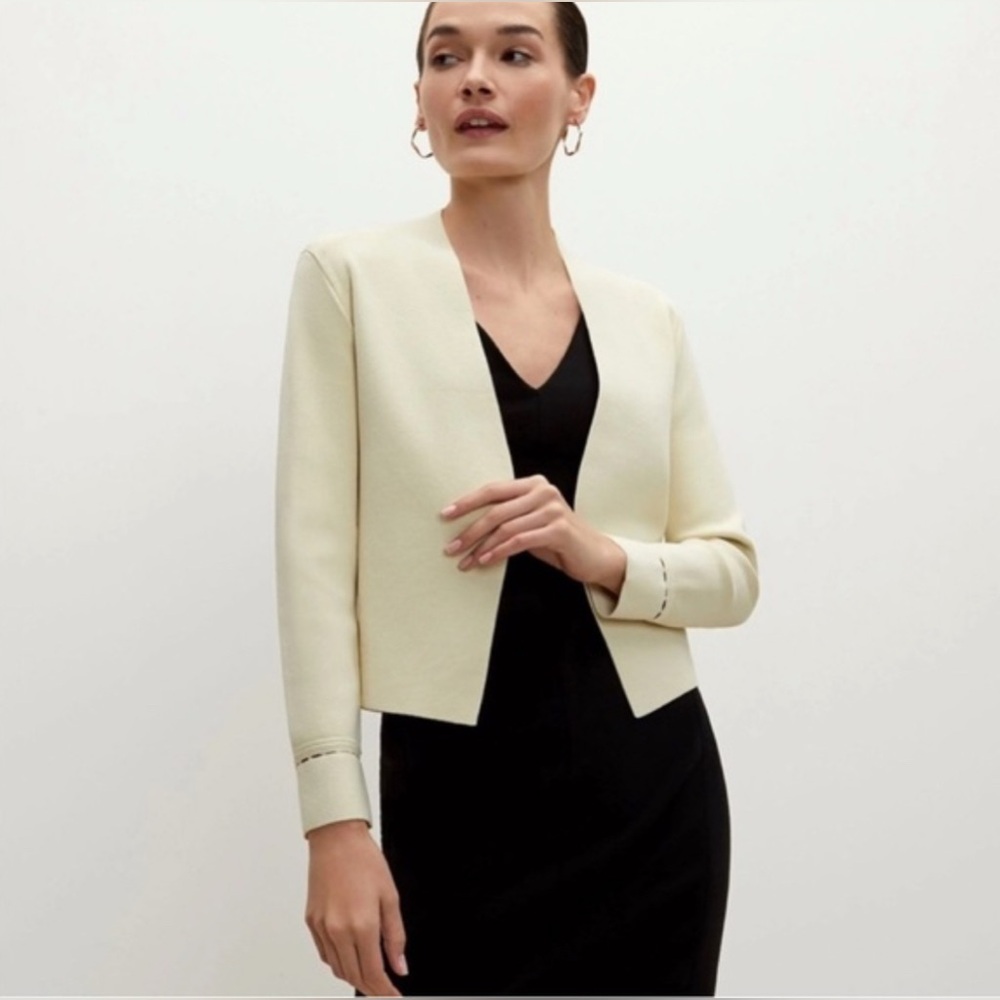 MM Fleur Sant Ambroeus Jardigan Blazer Sweater Open Cardigan